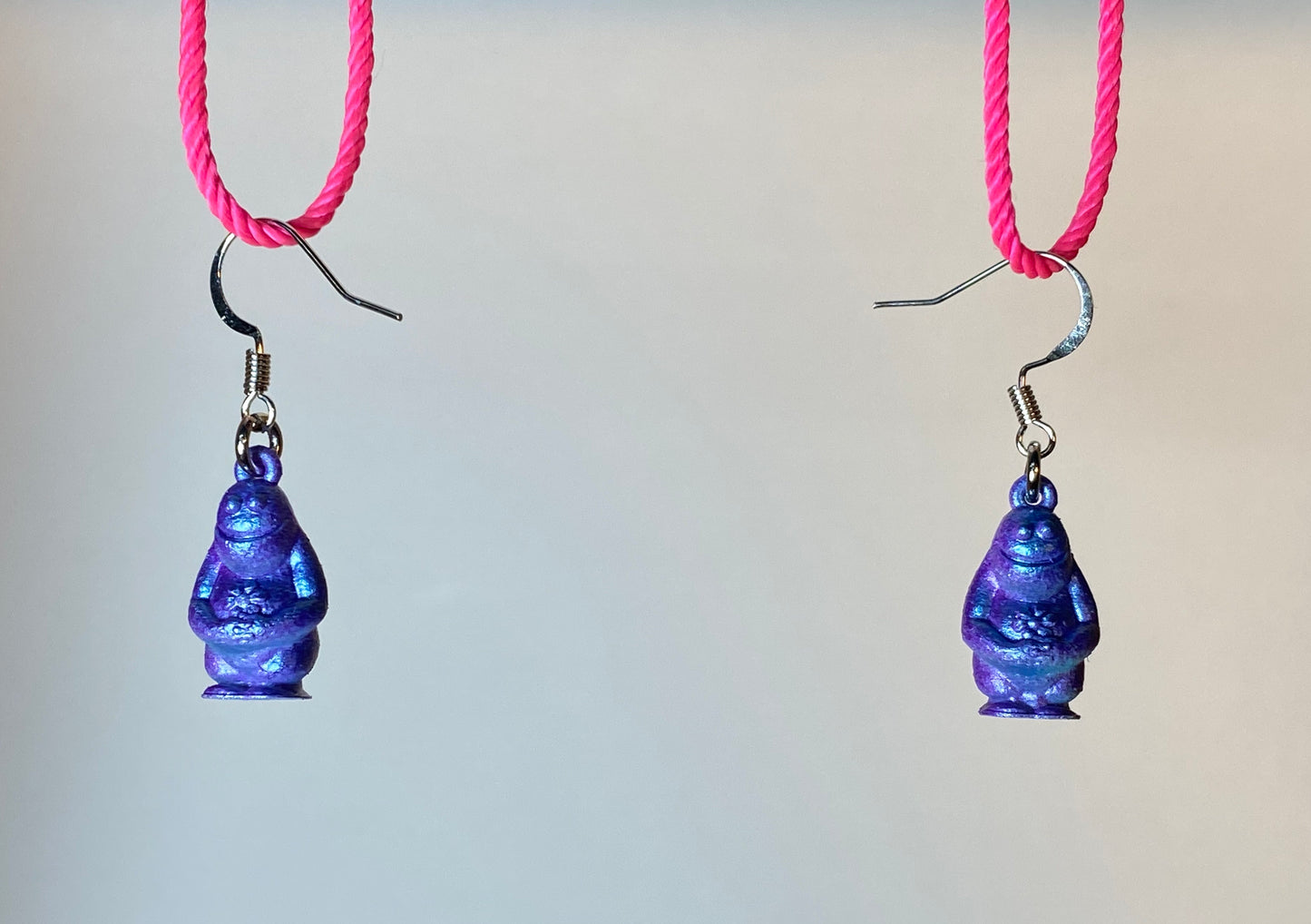 Purple/Blue Monster Earrings