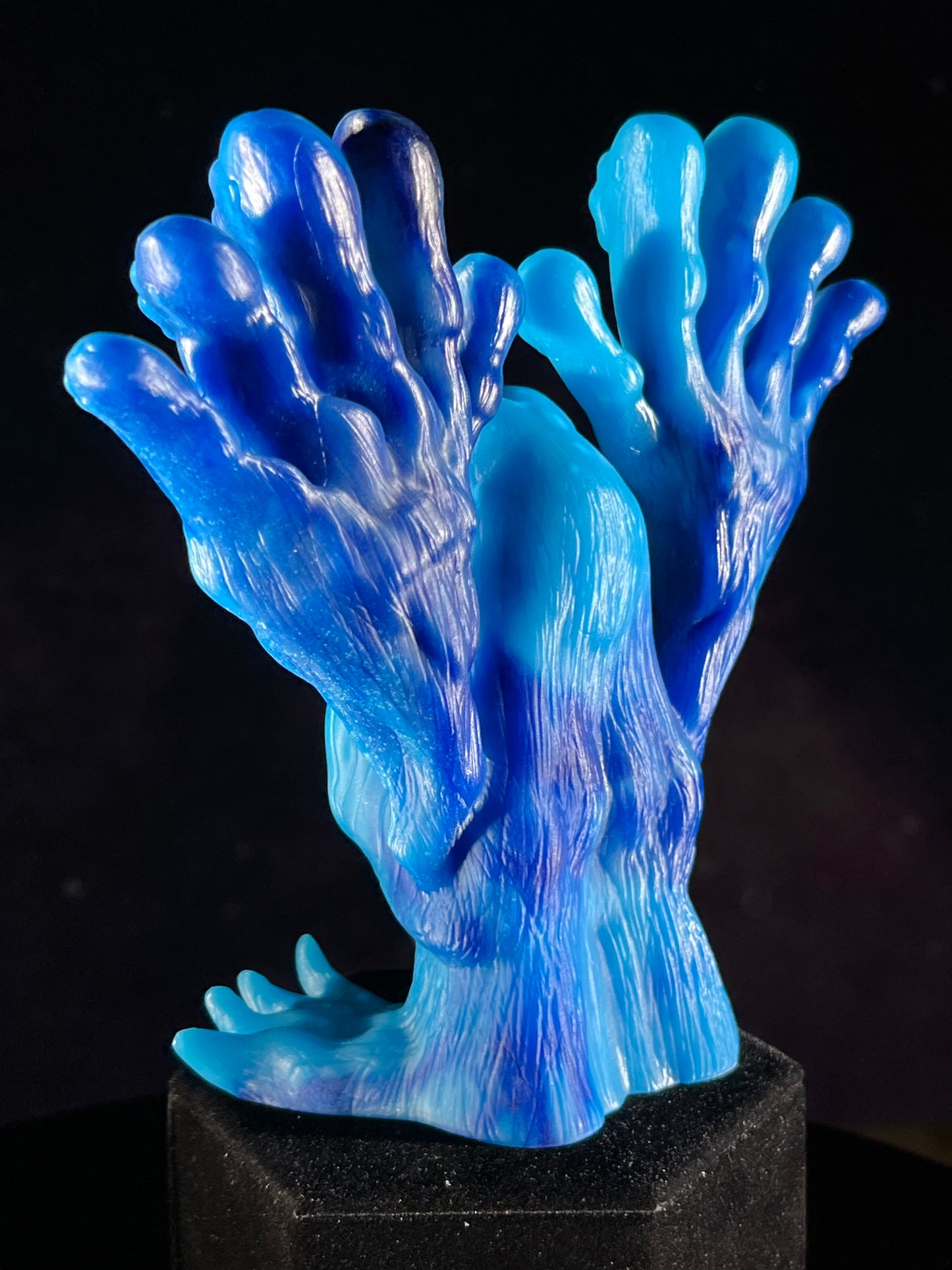 Ape Fingers Beast: Glow in the Dark Blue Wave Marbled