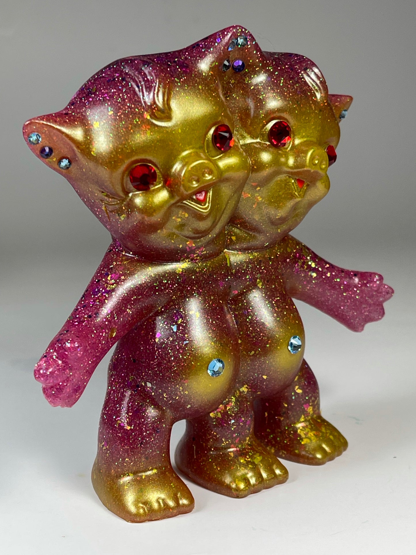 Piggy Troll, Double: Pink Glitter Double Product Pal