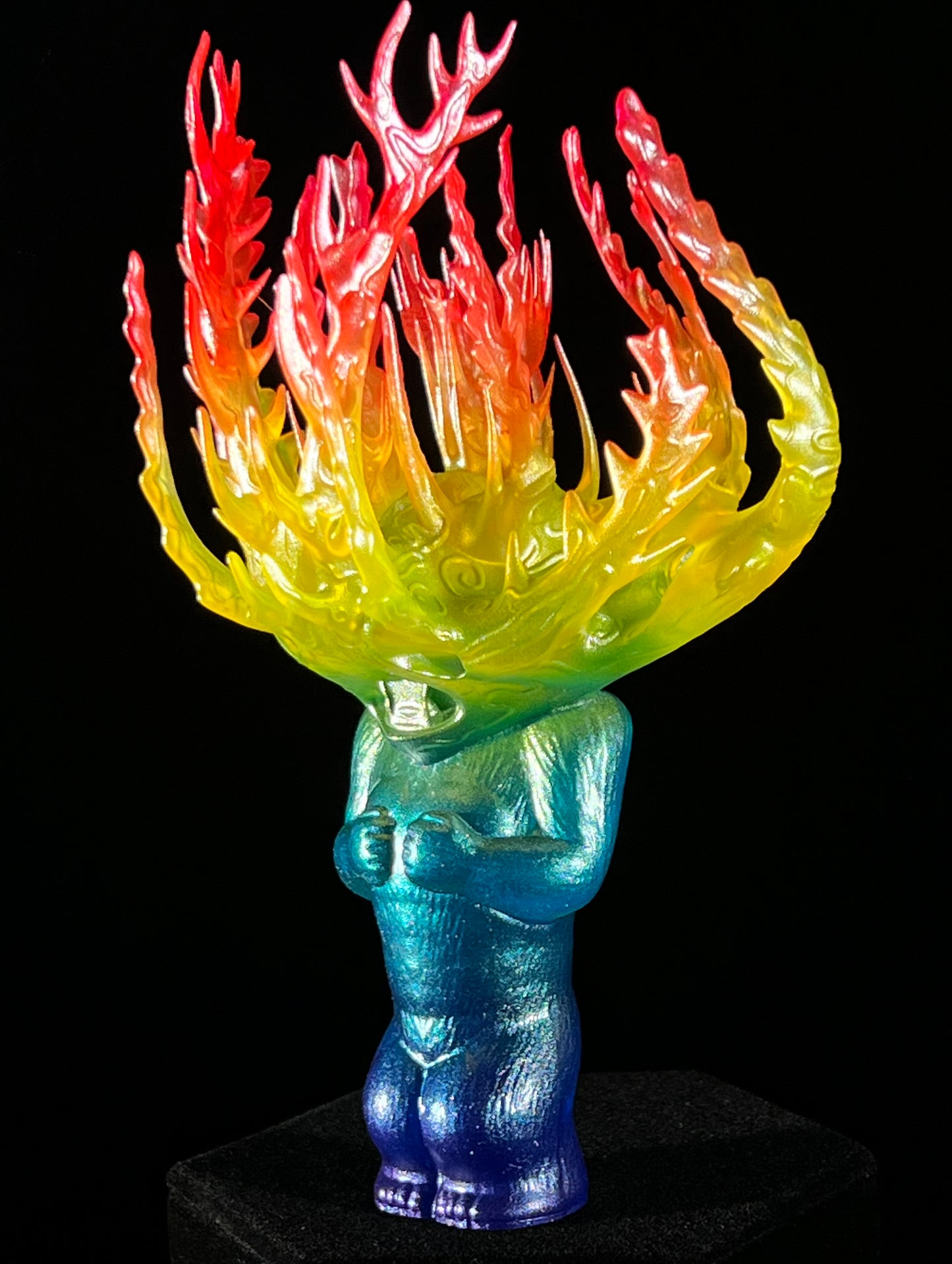 Glyph Headed Ape: Metal Light Rainbow