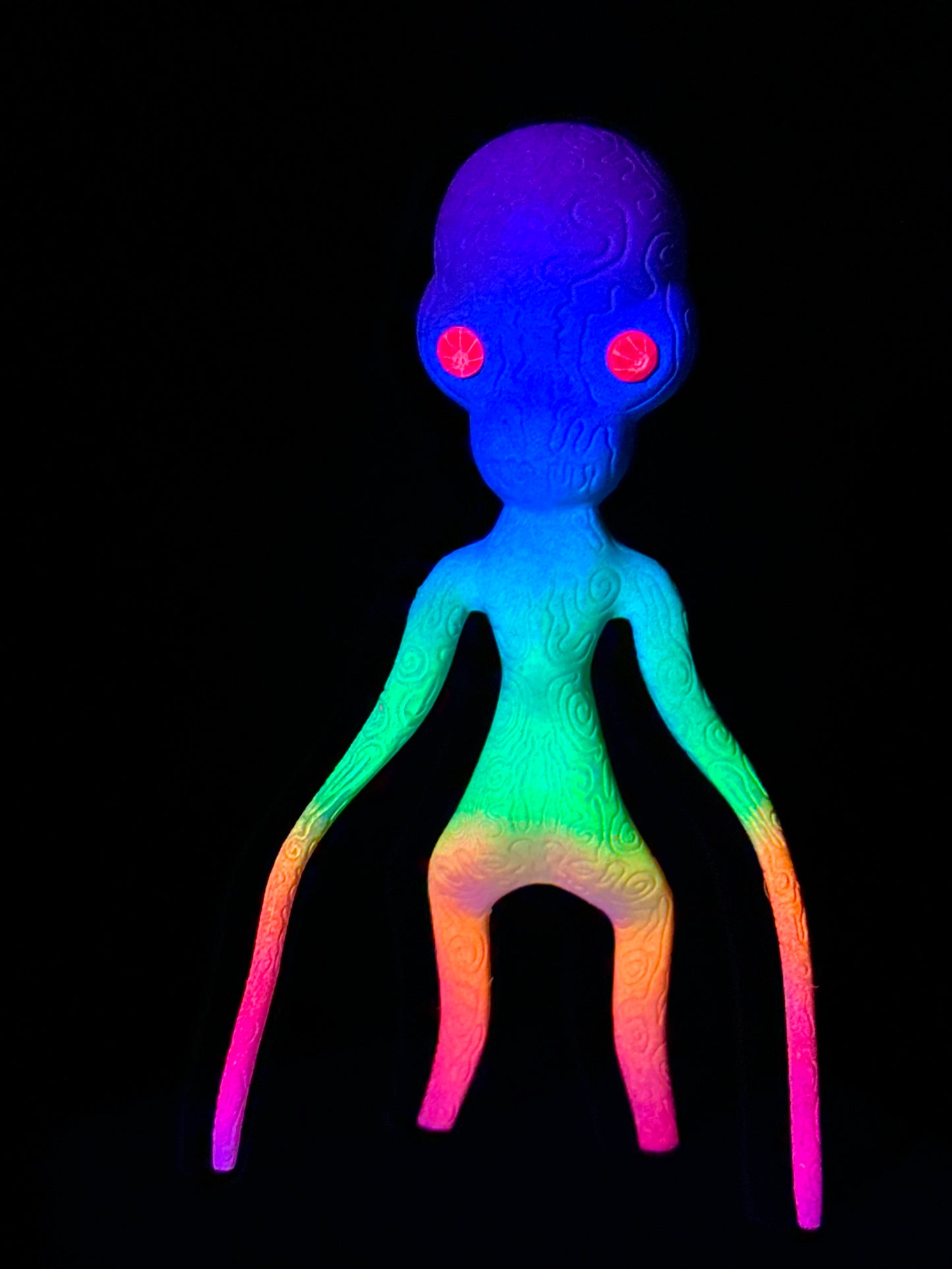 Space Creeper Doug: Neon Gold Chrome Rainbow