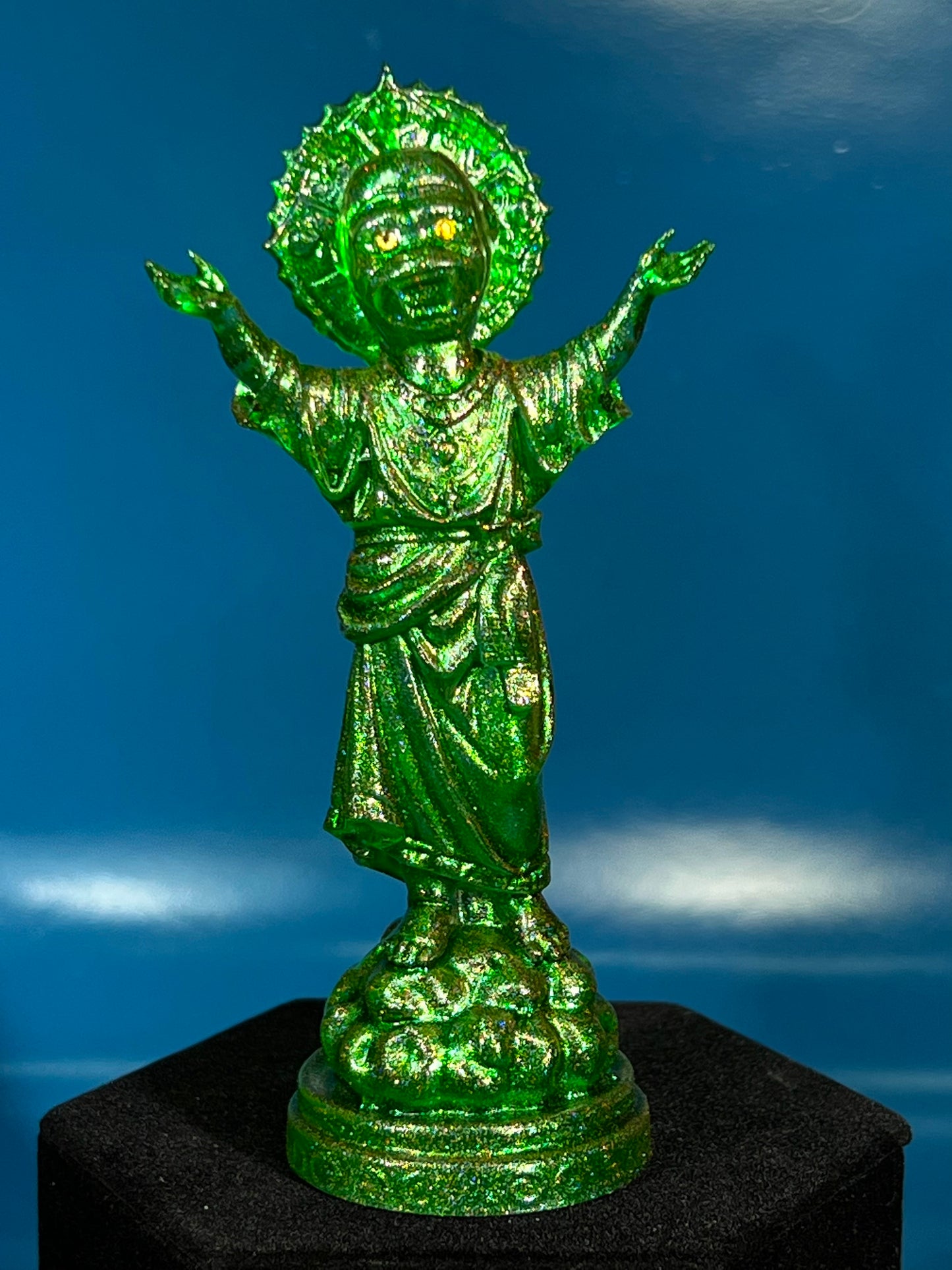 The Child Ape Jesus: Green Glitter God