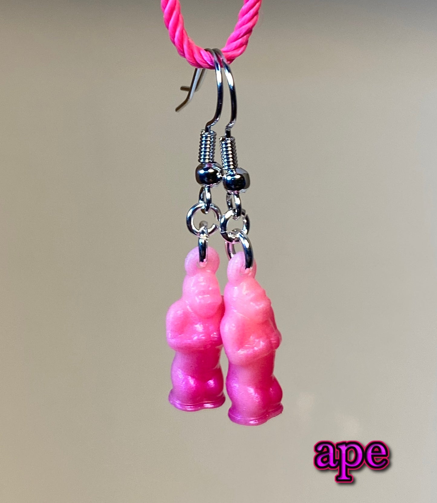 Pastel and Iridescent Pink Earrings