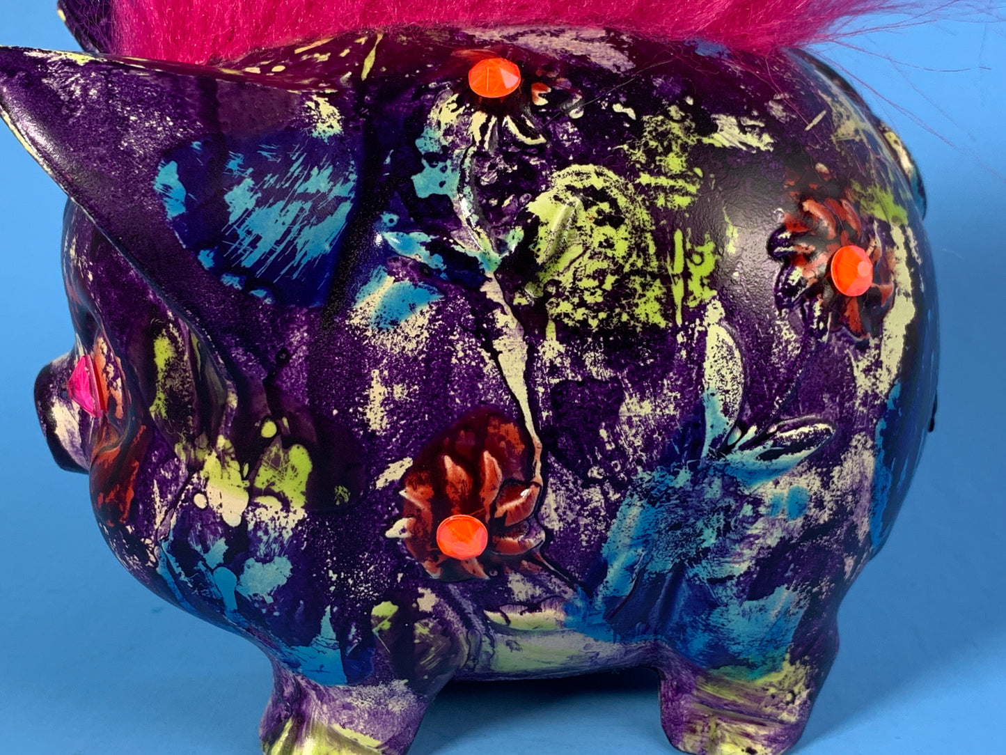 Neon Flower Pig