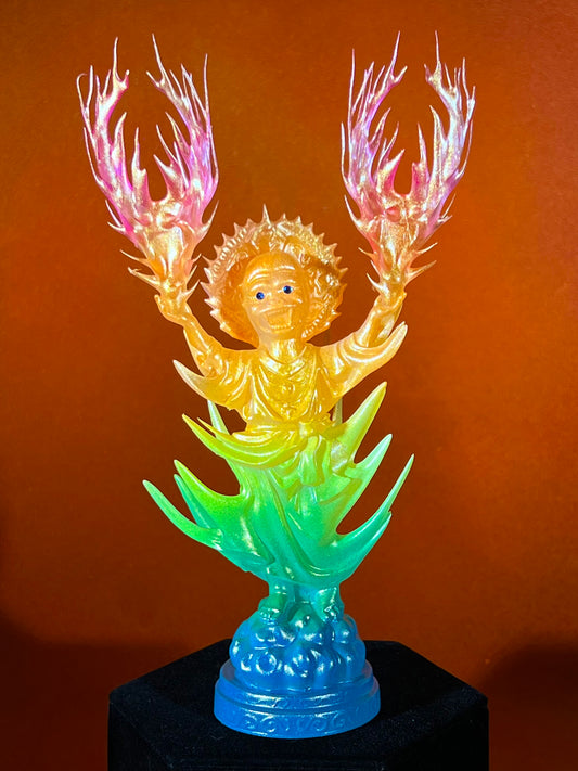 The Child Ape Jesus, Powered Up: Neon Pastel Golden Rainbow