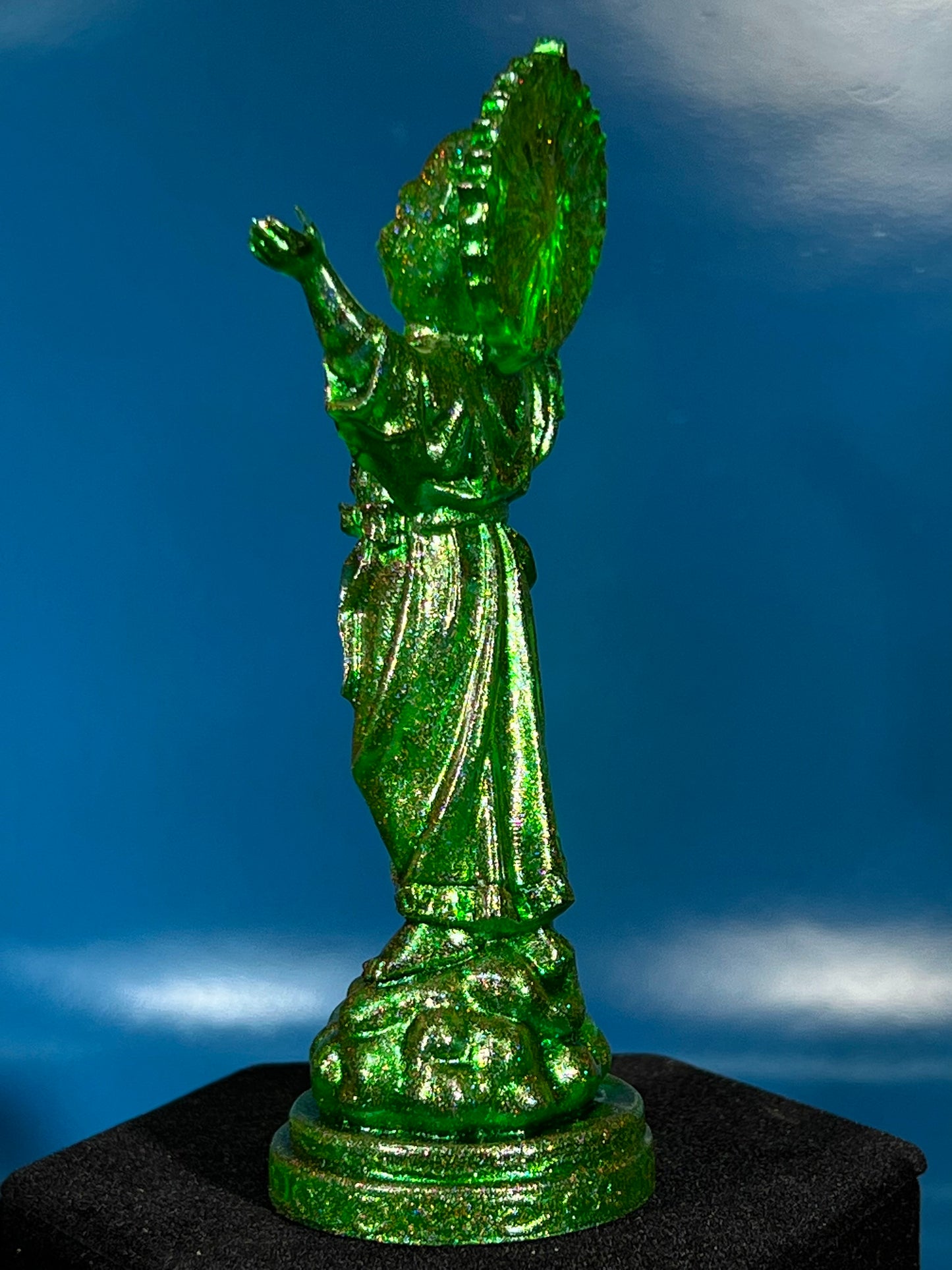 The Child Ape Jesus: Green Glitter God