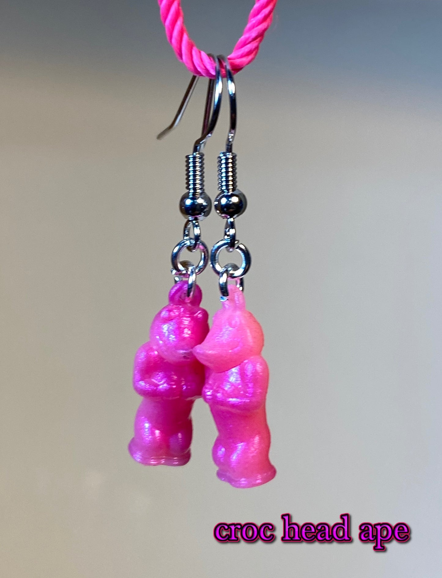 Pastel and Iridescent Pink Earrings