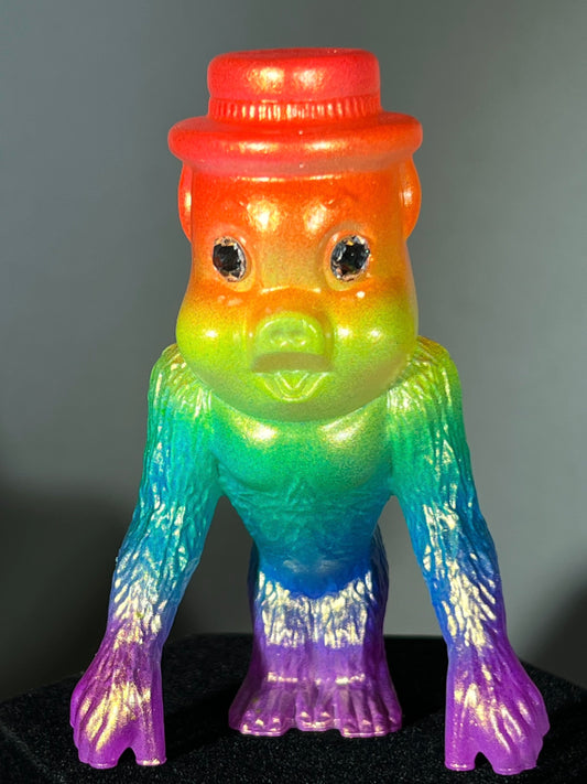World Famous Pig: Neon Gold Rainbow