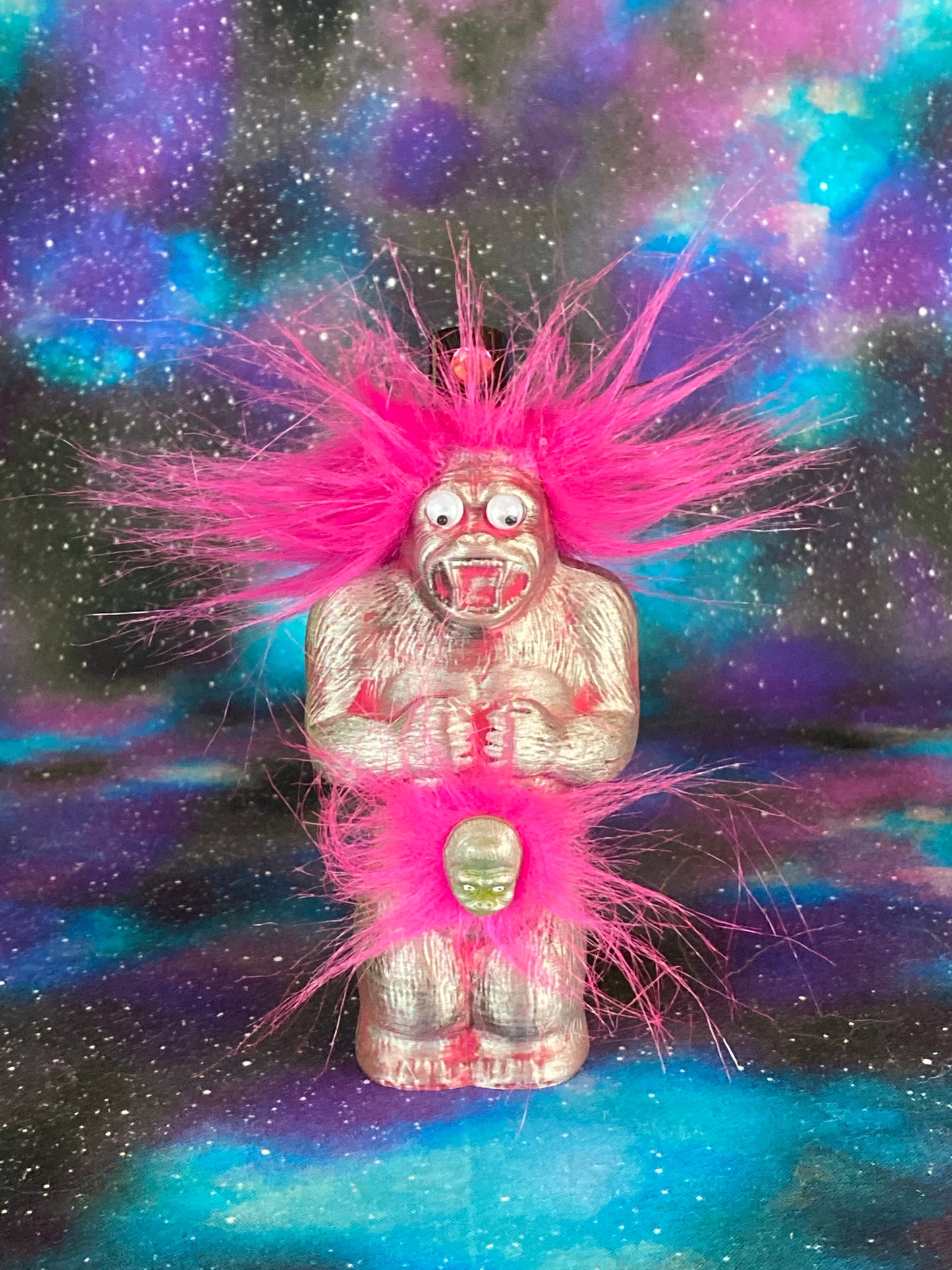 Pink and Silver Top Hat Ape