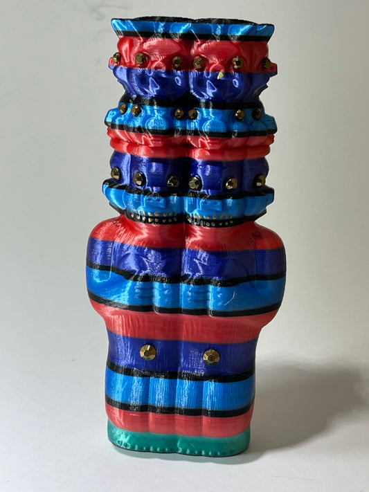 Double Pig Stack Ape: Blue/Red/Purple