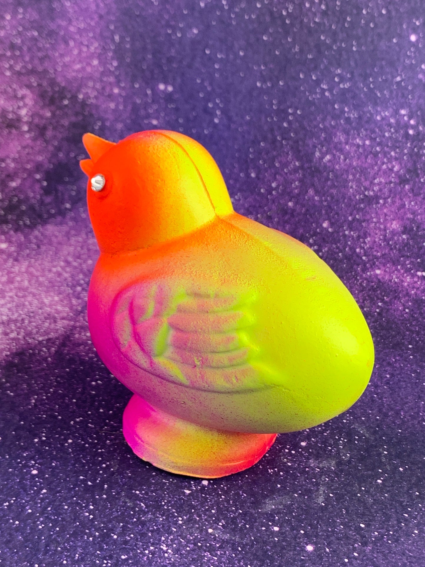 Chick! Yellow, Purple and Orange fluorescent