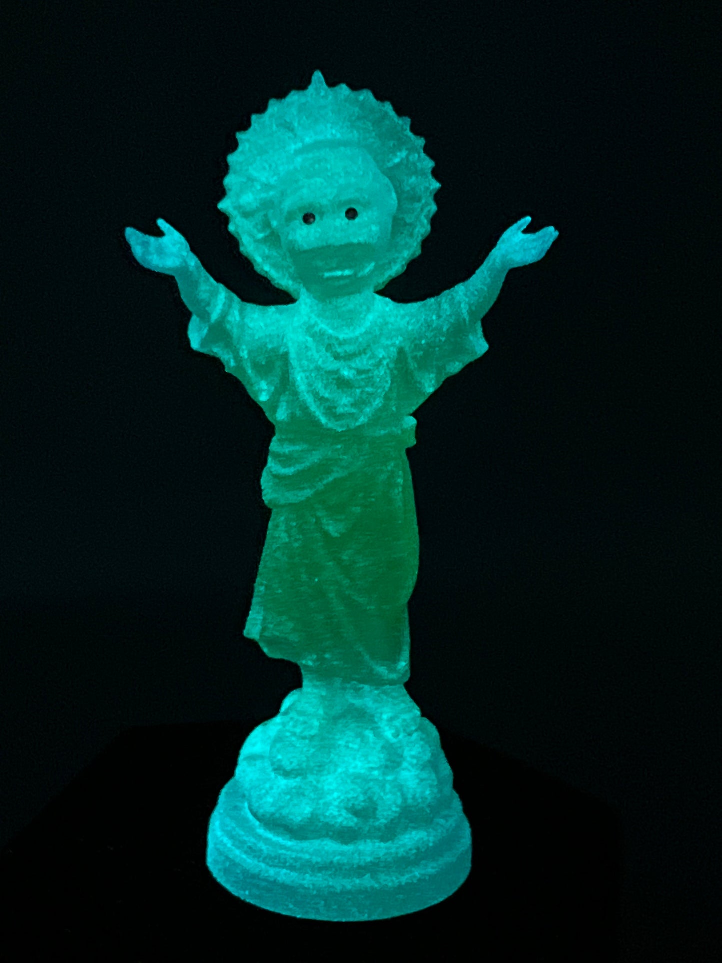 The Child Ape Jesus: Glow in the Dark Green/Blue