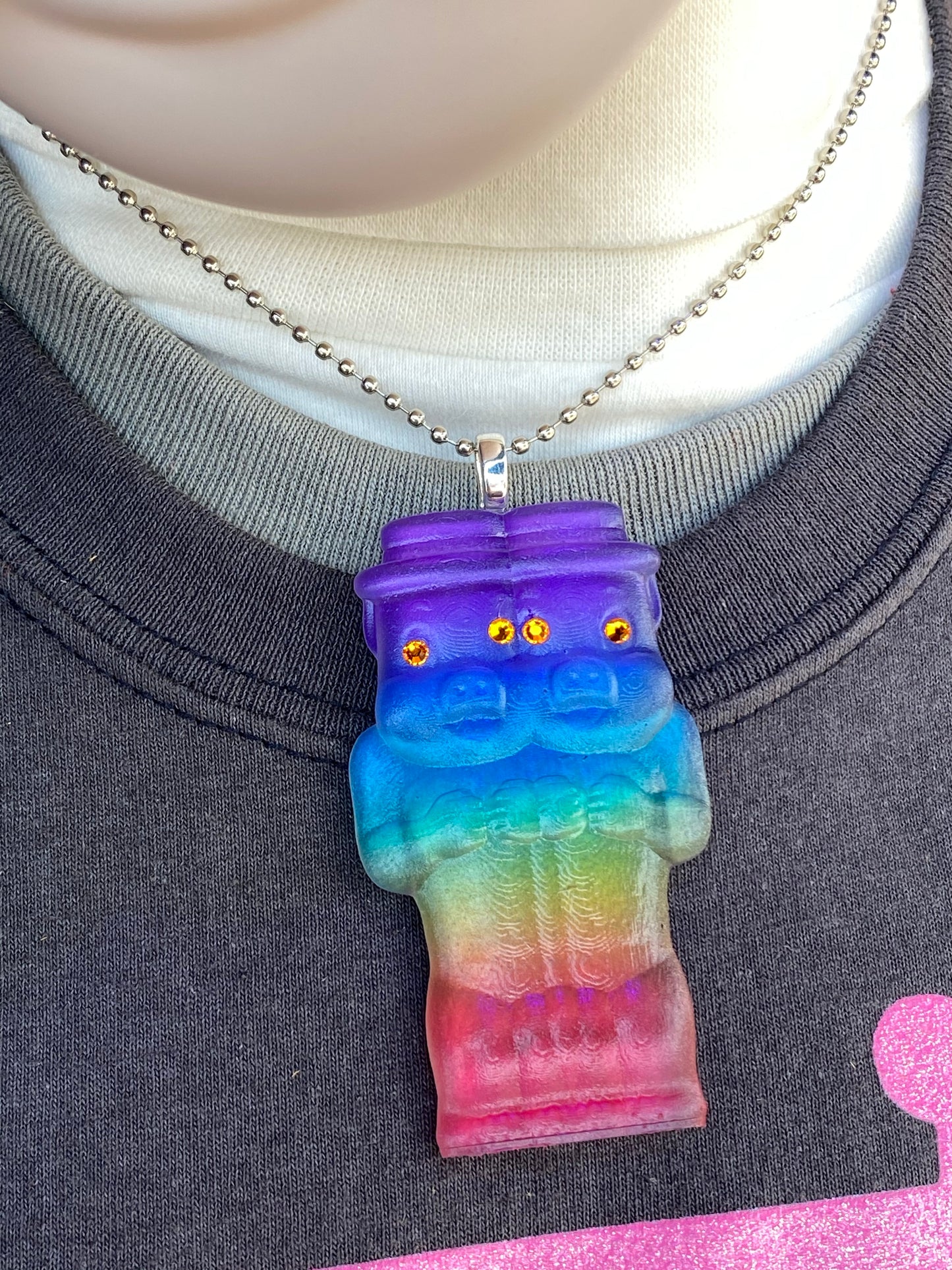 Mega Flat Rainbow Necklace