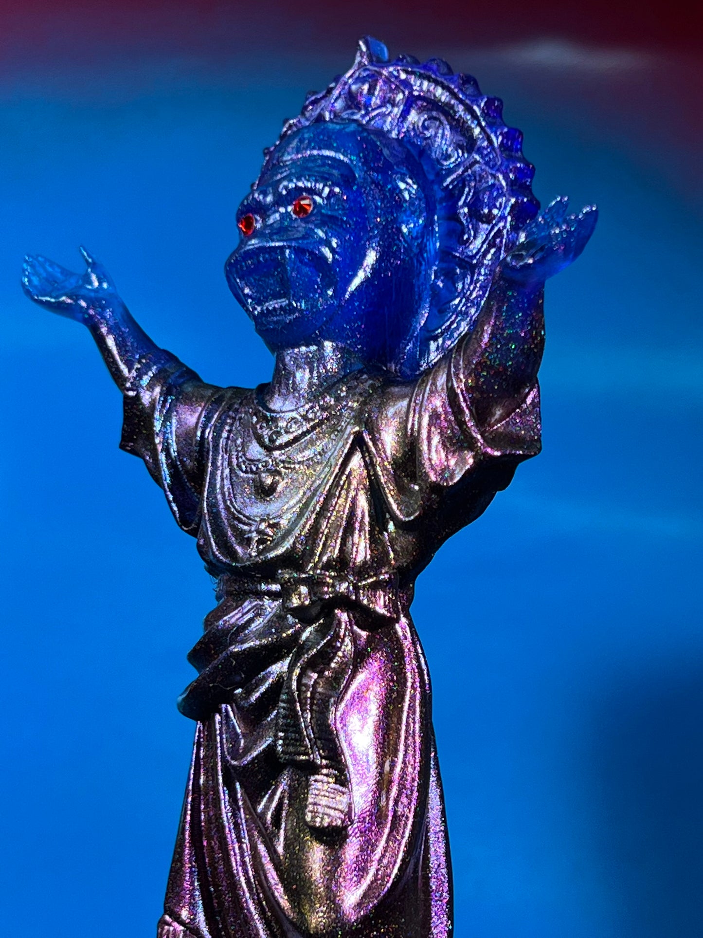 The Child Ape Jesus: Blue Head Space Robe