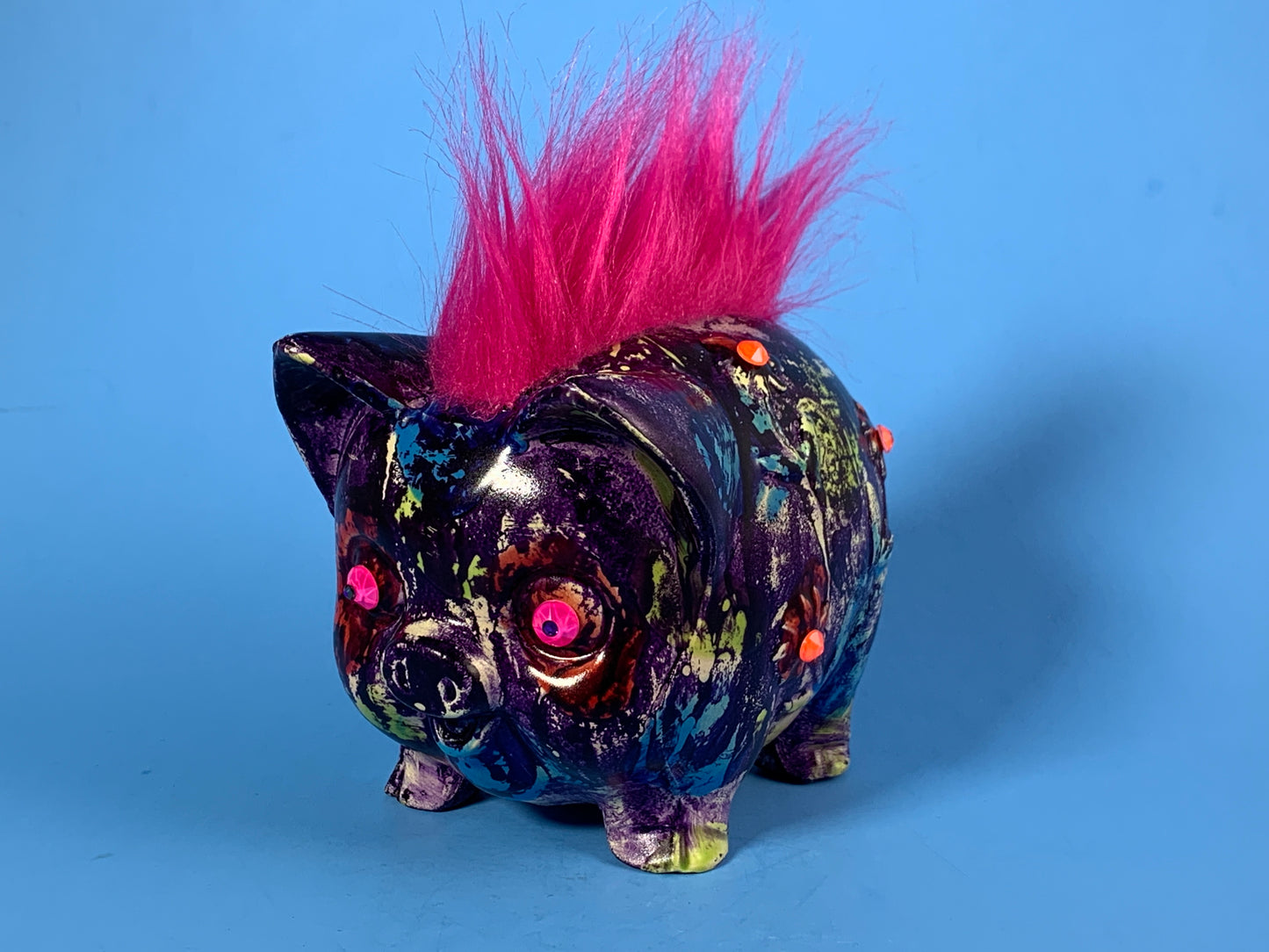 Neon Flower Pig