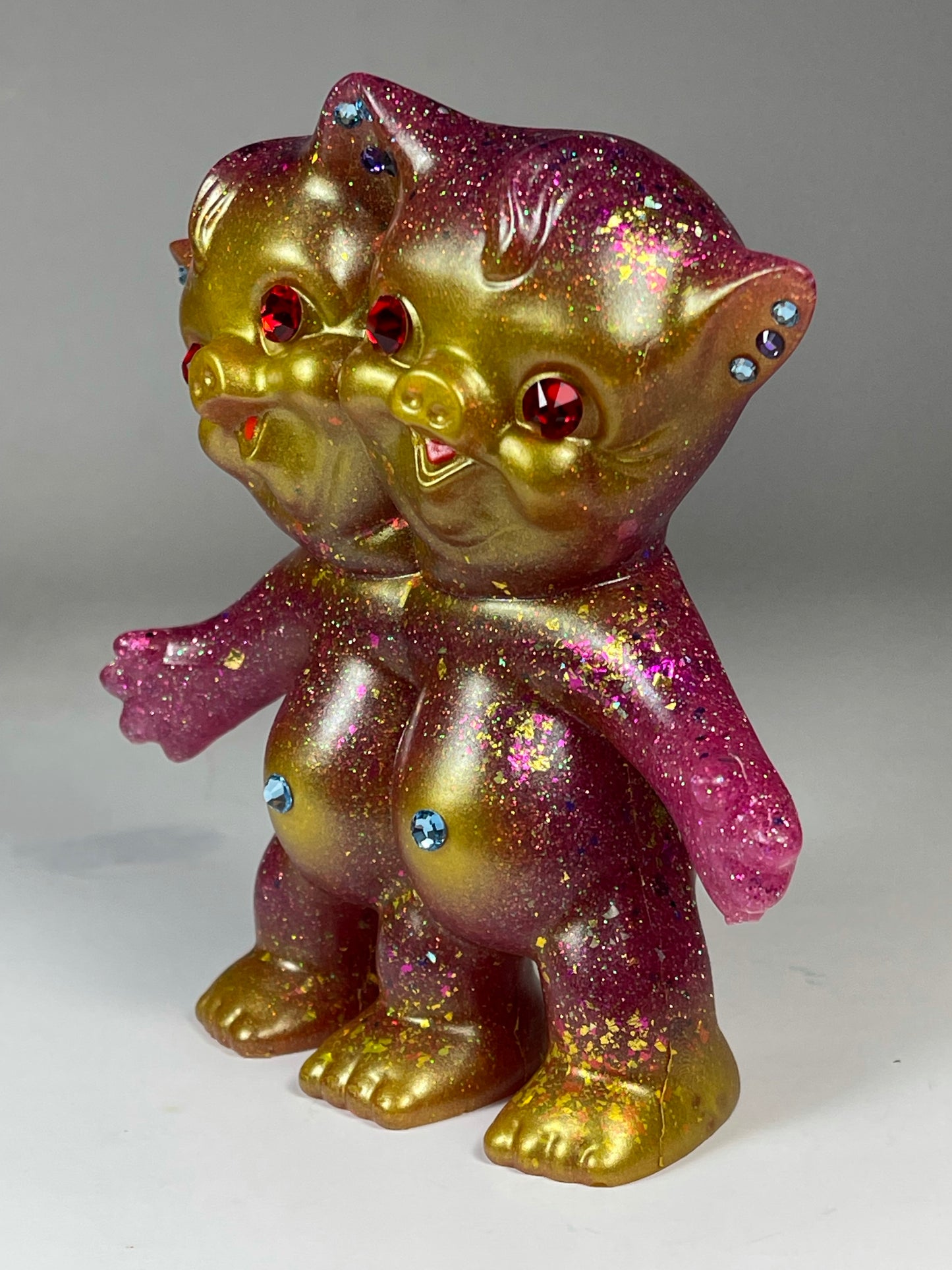Piggy Troll, Double: Pink Glitter Double Product Pal