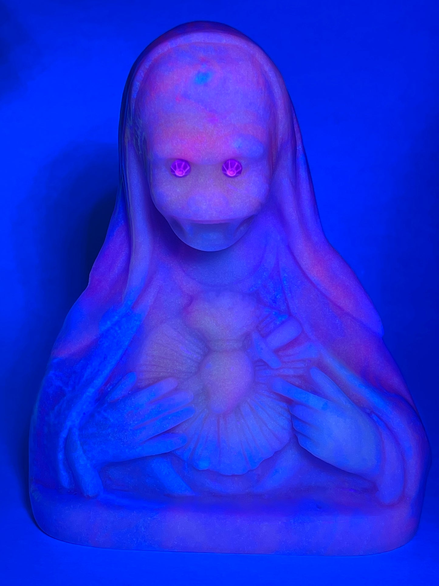 Sacred Heart of the Ape: Marbled Pink/Purple/Blue Glow in the Dark Sacred Funk