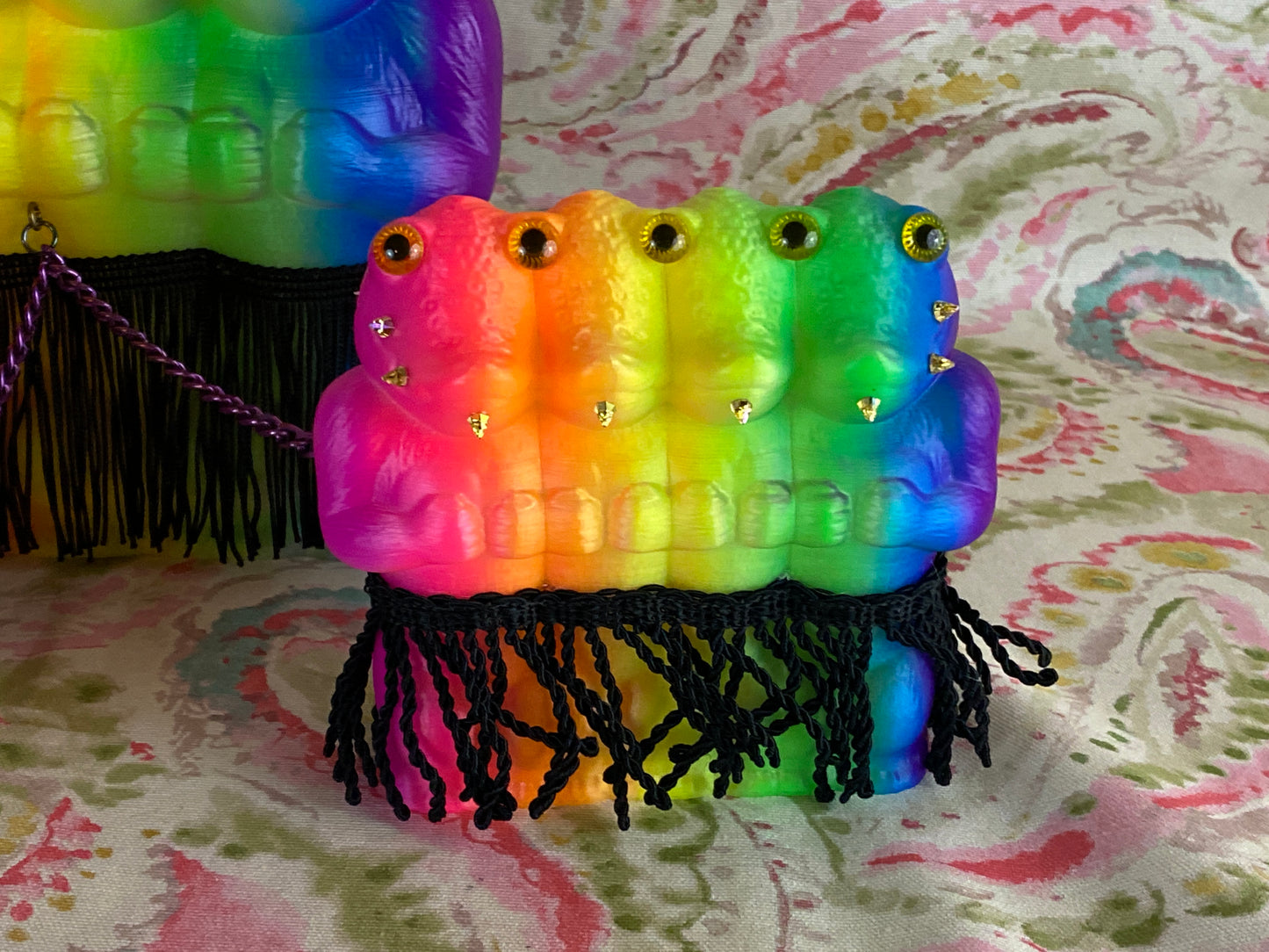 Crocodile Ape Cult: Triple Chained 4 Headed Neon Rainbow Coalition