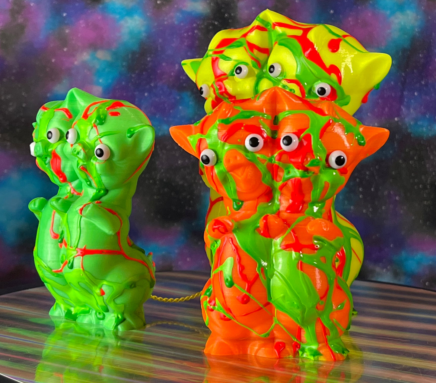 Double Twisty Pig: 90s Neon Splatter Set