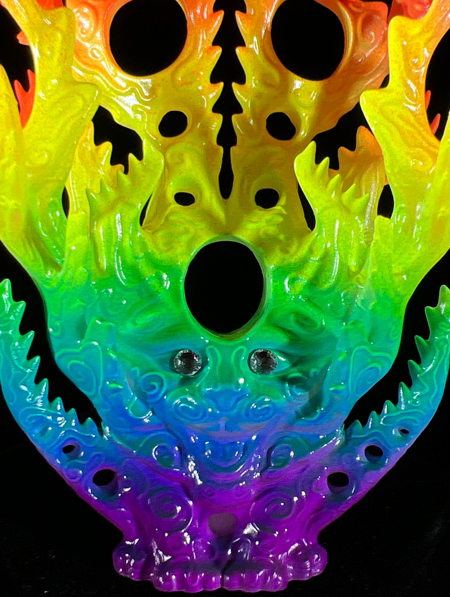 Lion of the Glyph: Neon Wild Rainbow