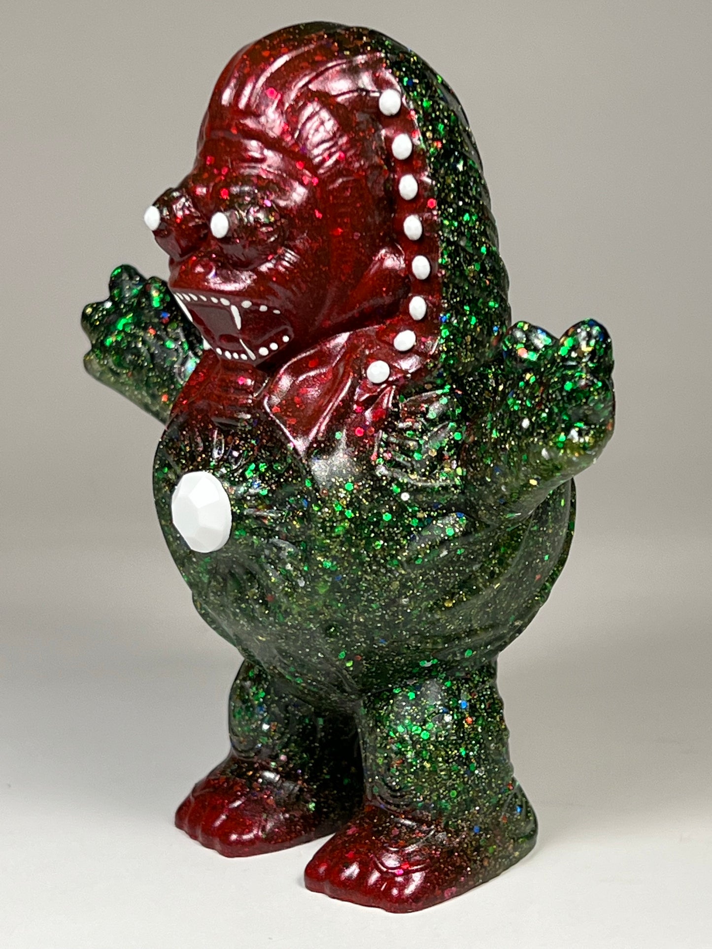 Sphinx Ape Eyeball Troll: Red and Green Glitter Machine