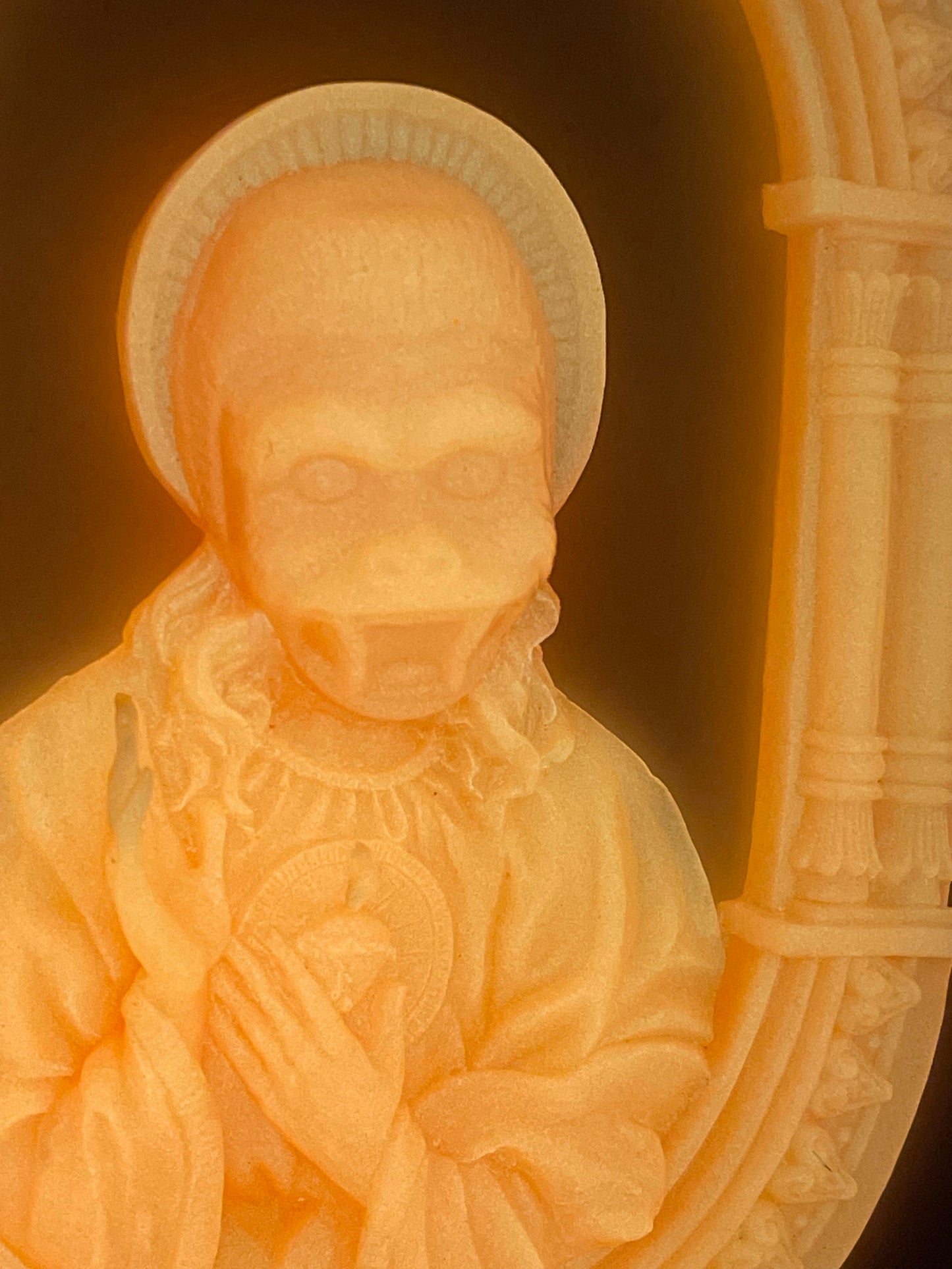 Bootleg Jesus Ape: False Idol of Glow in the Dark Orange