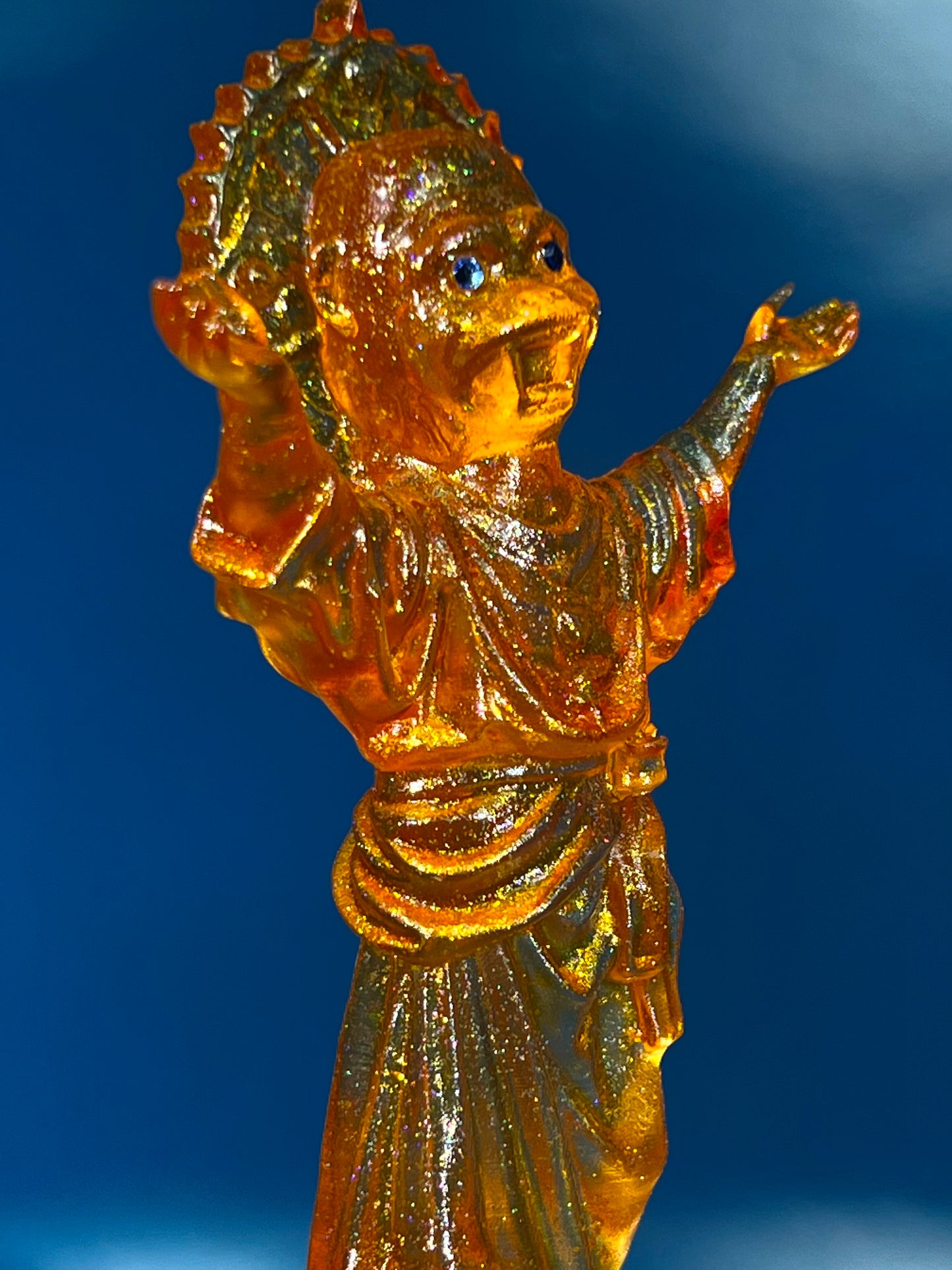 The Child Ape Jesus: Orange Glitter God