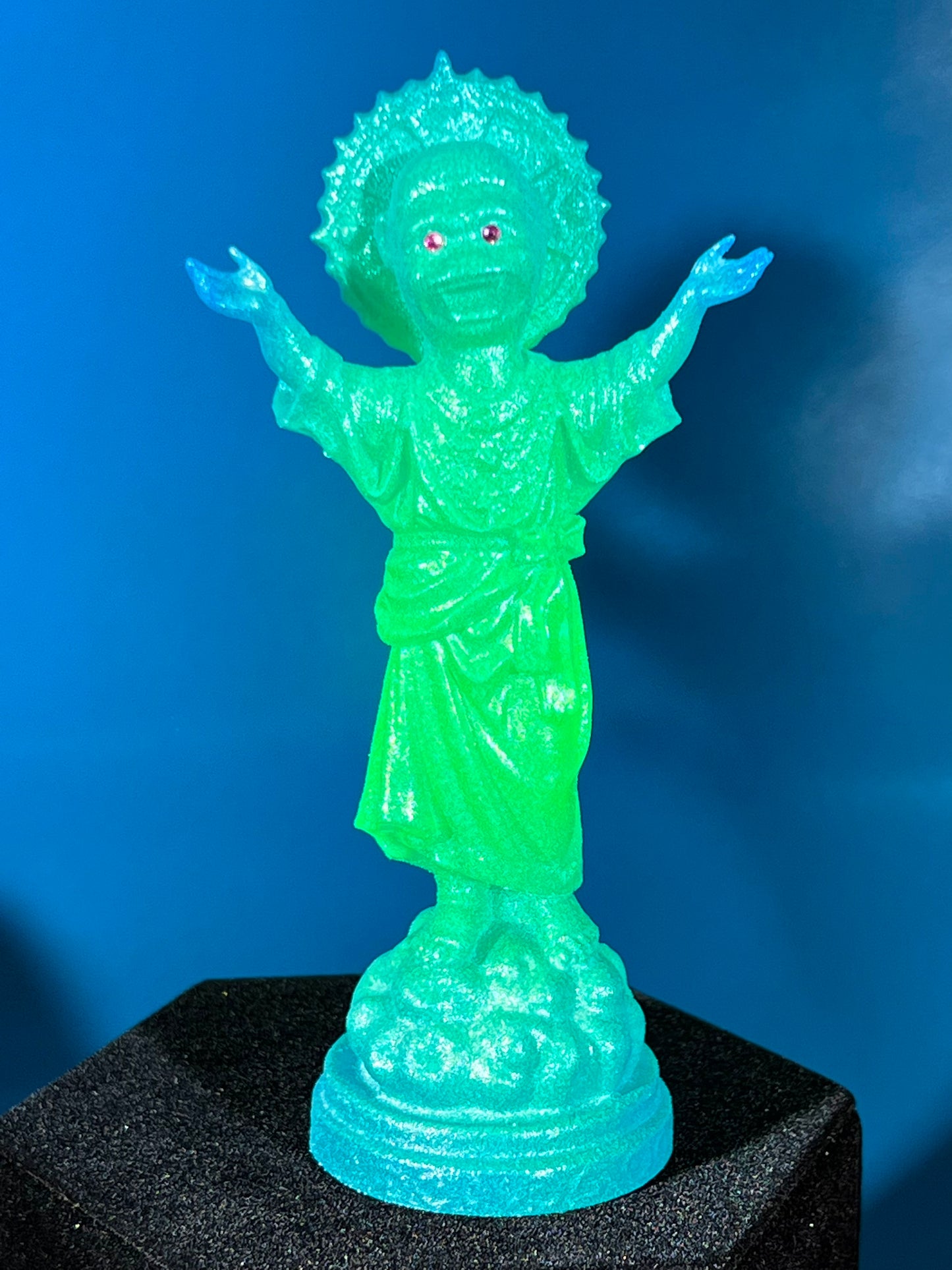 The Child Ape Jesus: Glow in the Dark Green/Blue