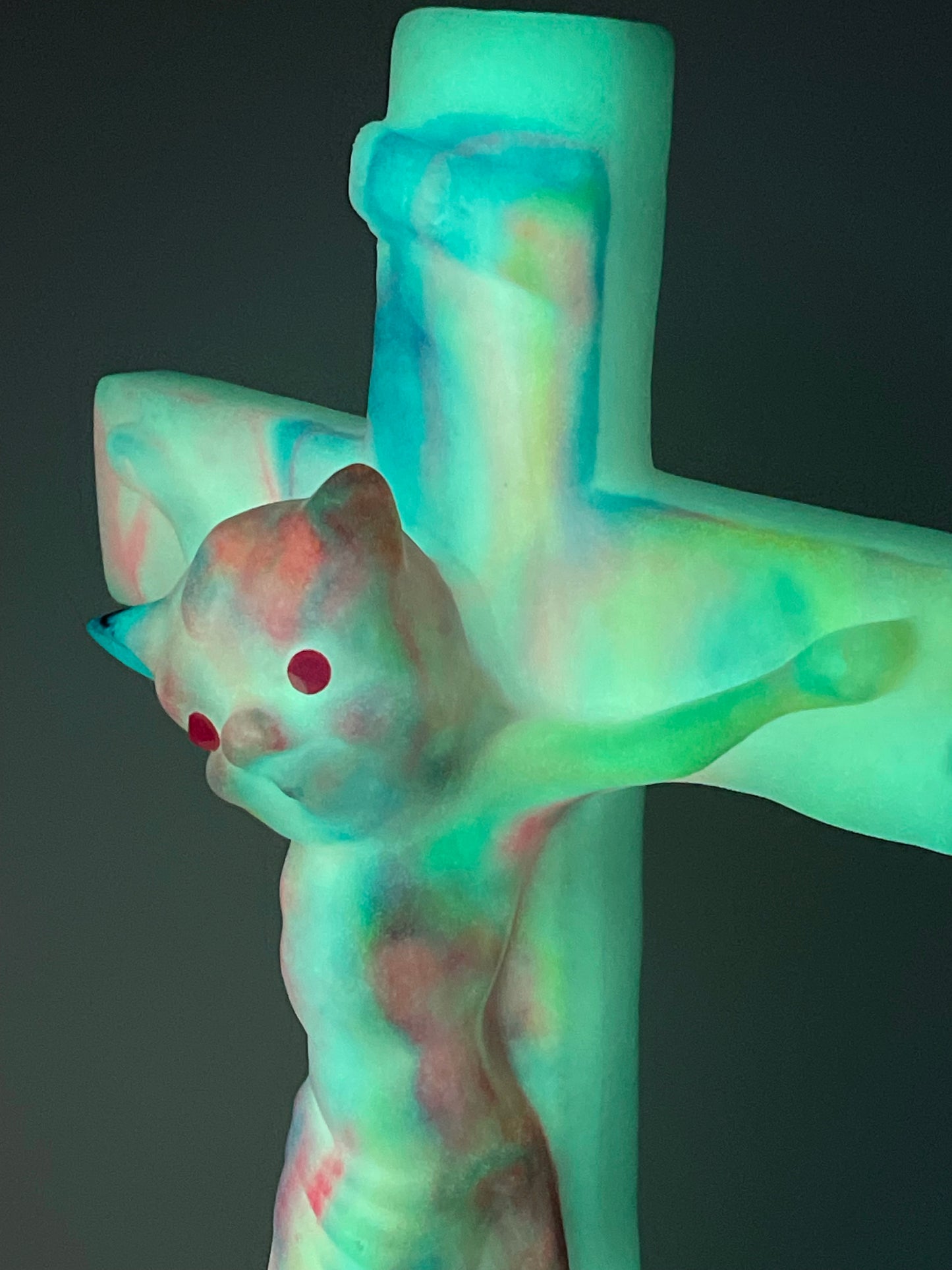 Piggy Jesus, Through the Ages: Neon Rainbow Marbled Glow in the Dark Super Playset