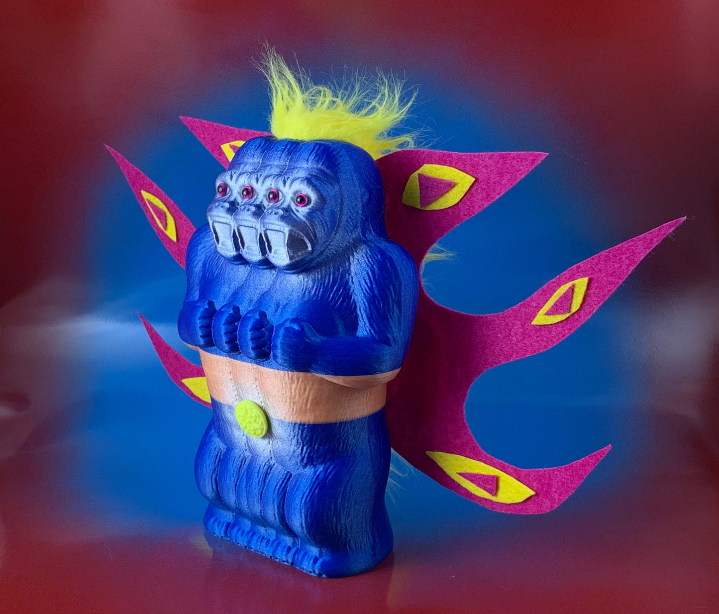 Flying Freak of Nature Ape: Blue/Pink/Yellow
