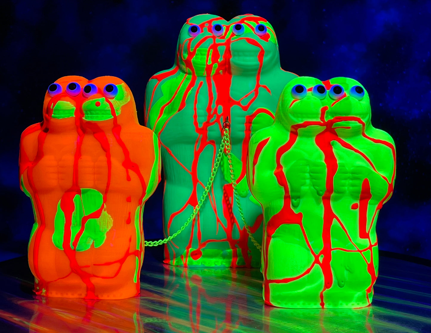 Double Happy Ape: 90s Neon Splatter Set