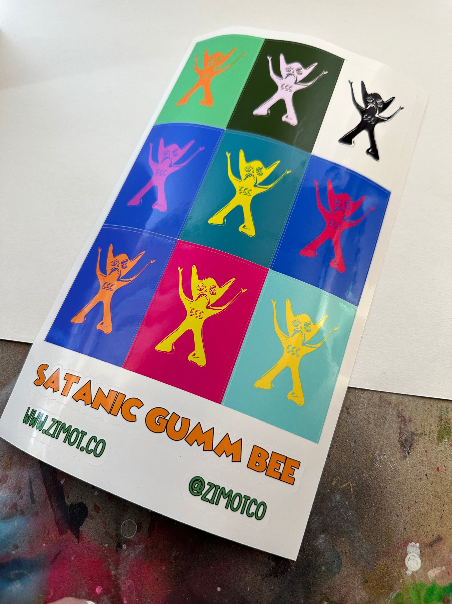 Satanic Gum-Bee Sticker Sheet