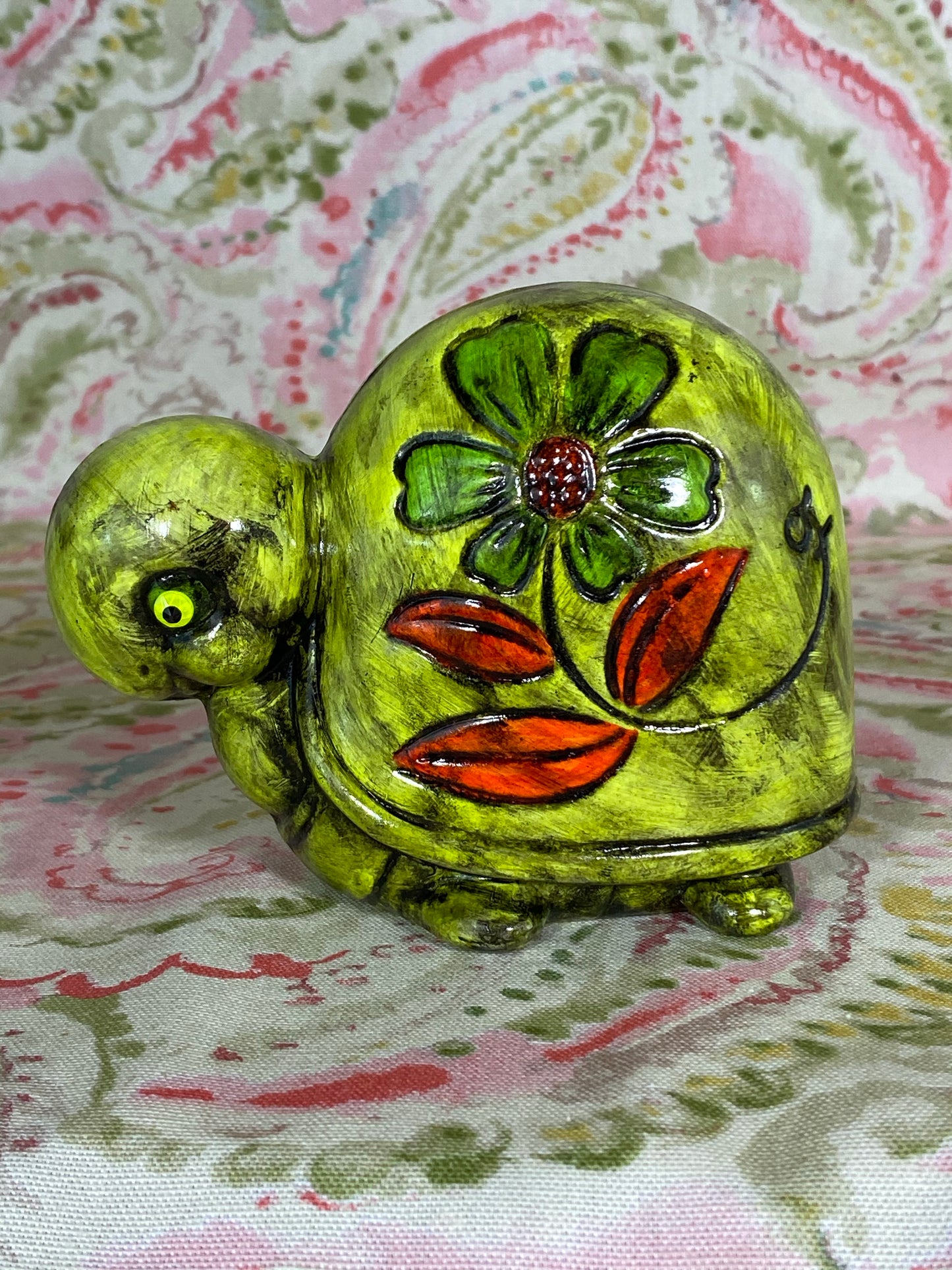 Flower Turtle Green/Orange