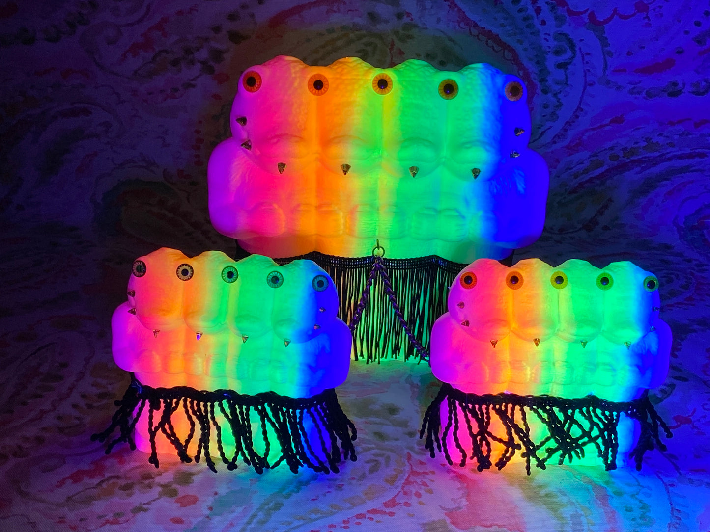 Crocodile Ape Cult: Triple Chained 4 Headed Neon Rainbow Coalition