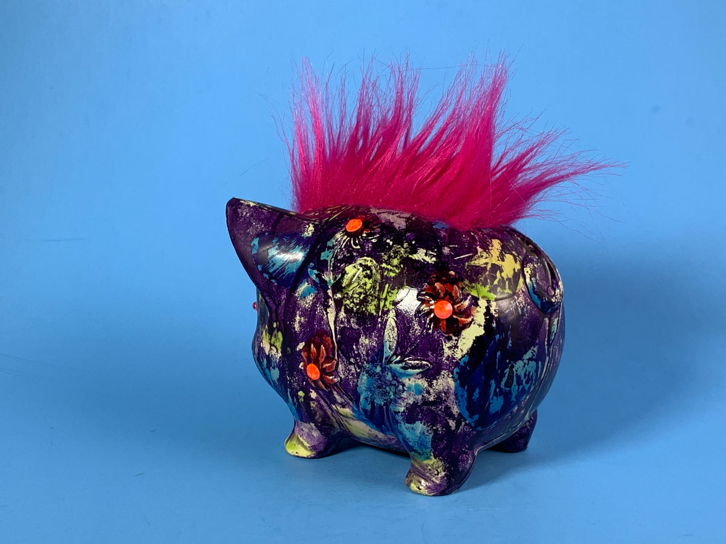 Neon Flower Pig