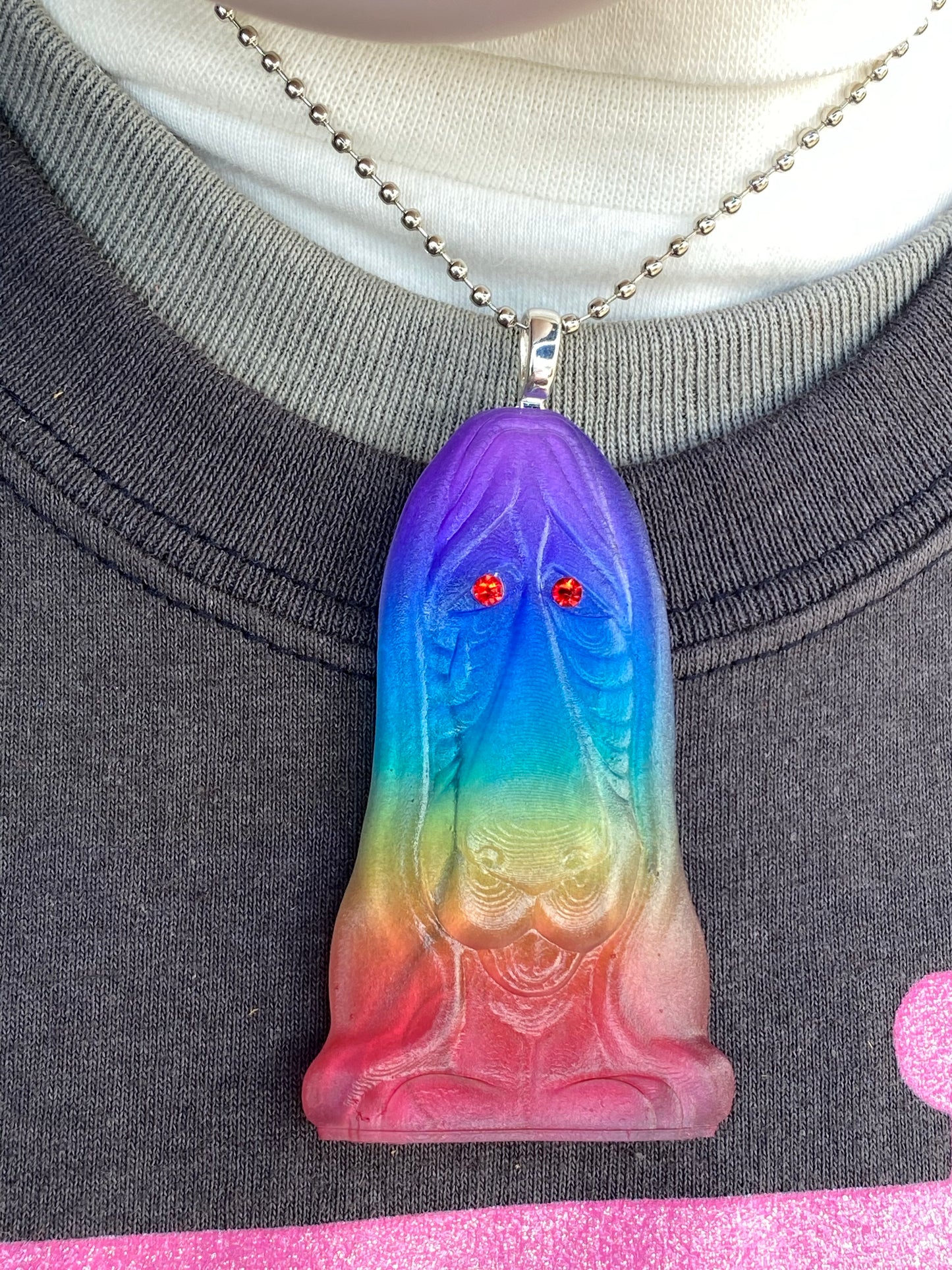 Mega Flat Rainbow Necklace