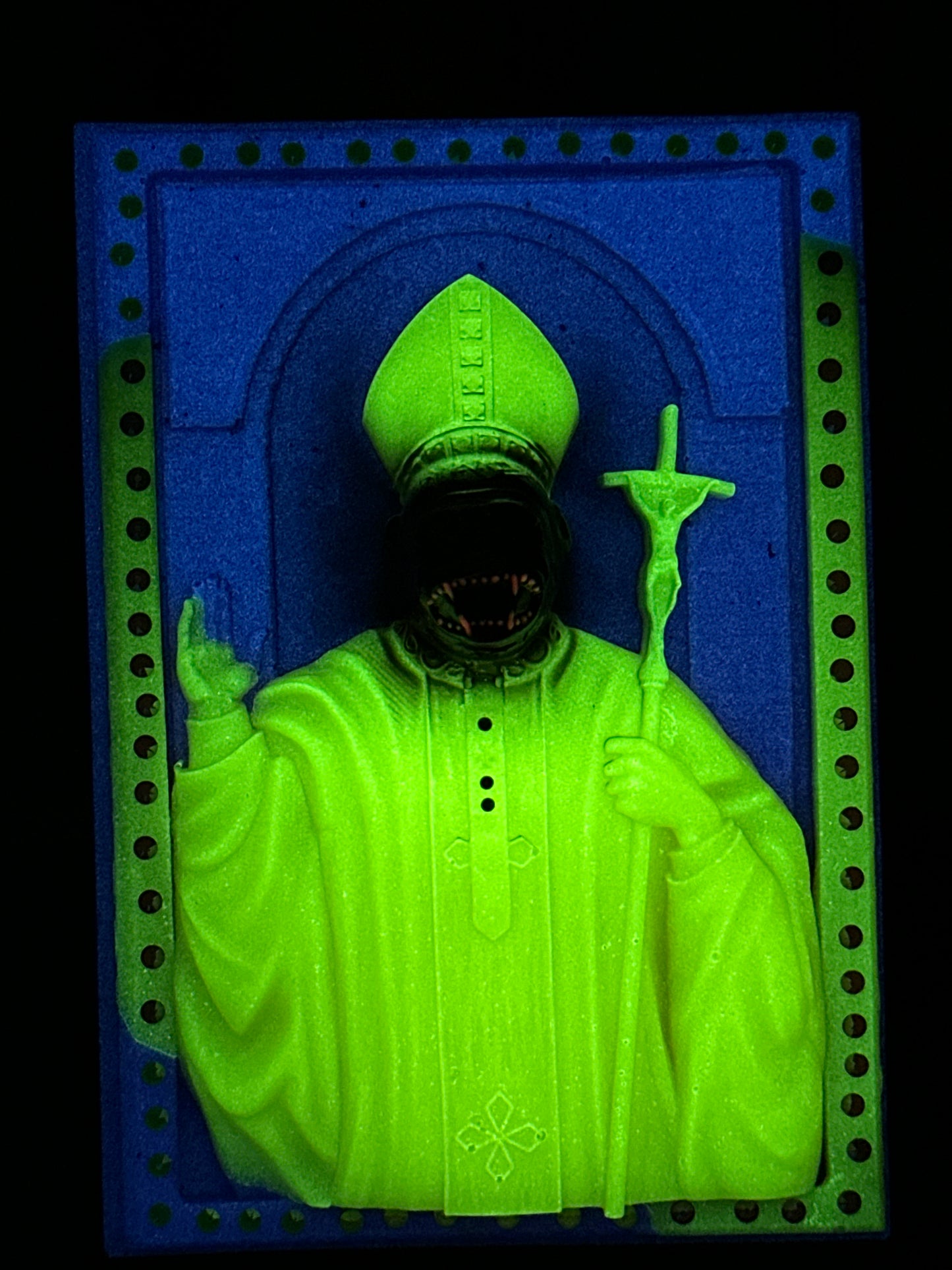 The Ape Bishop: Glow in the Dark Negative World