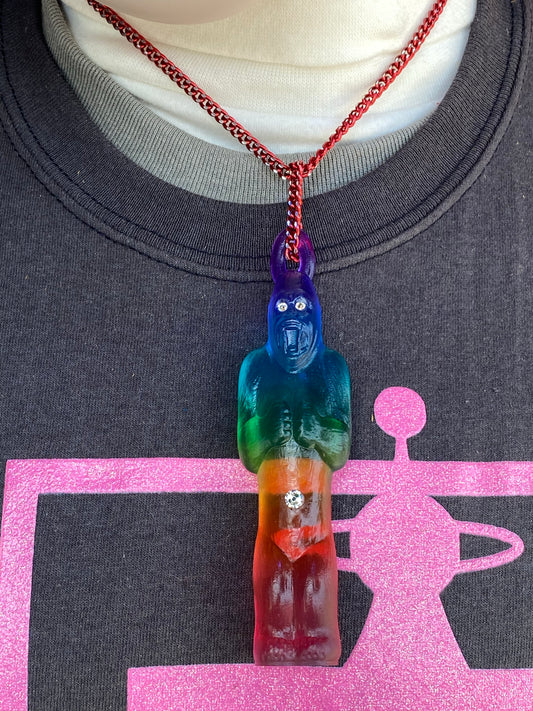Super Tall and Flat Rainbow Necklace