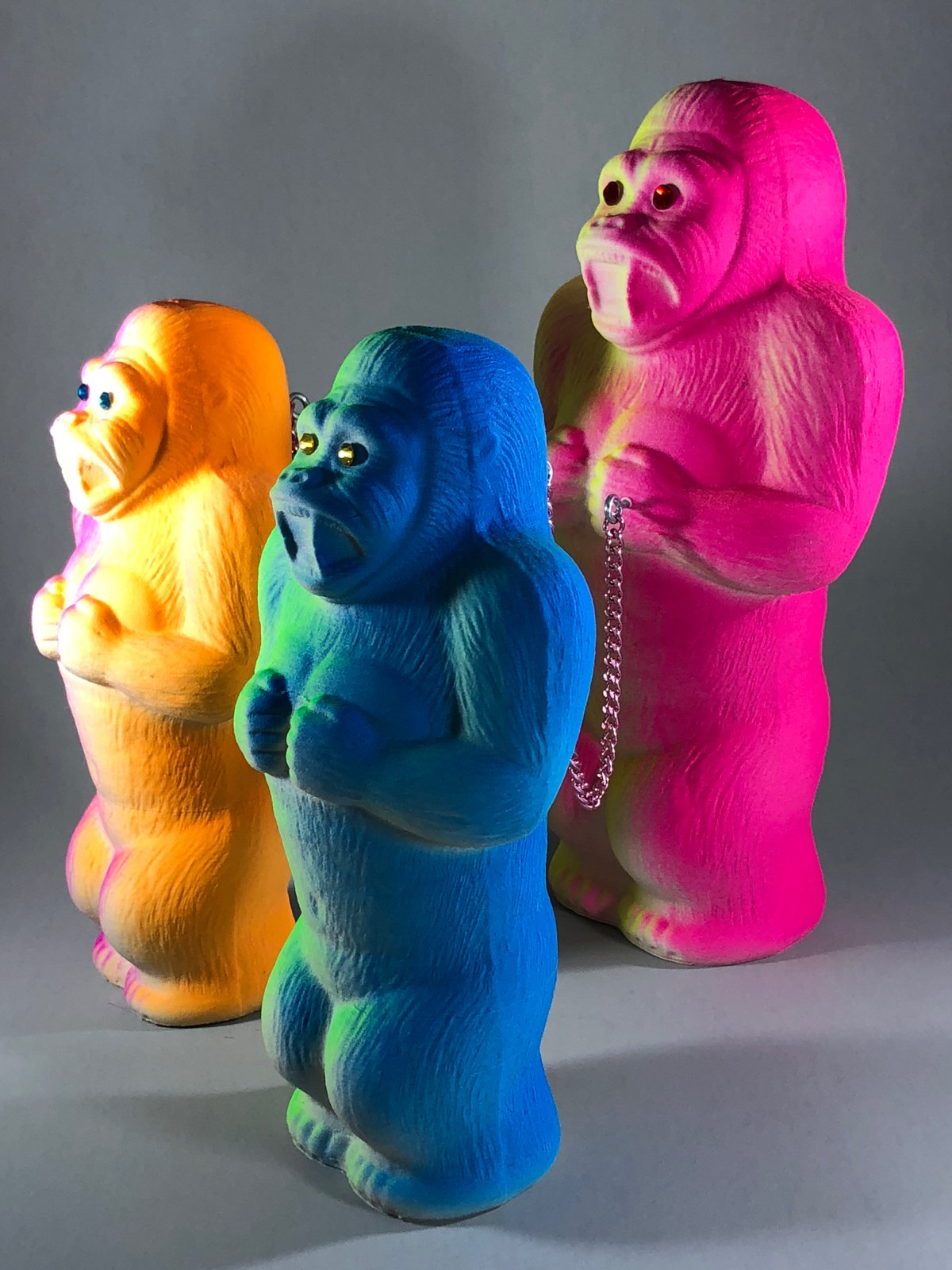 Day glow fuzzy ape gang, large.