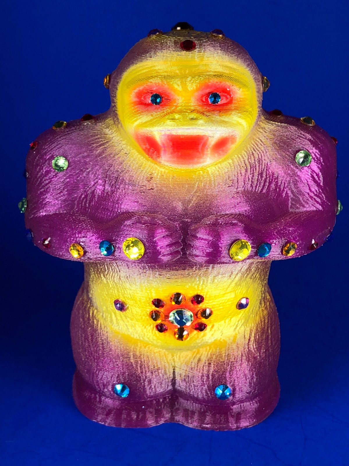 Super squat Ape with 44 rhinestones and a giant eyeball on his back