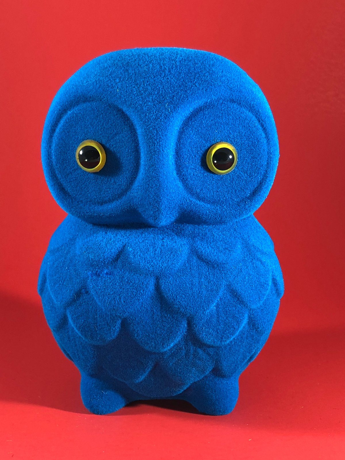 Flocked Owl - Blue