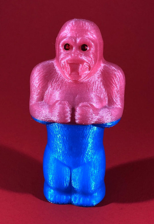 Glitter Danger Ape, Blue and Pink