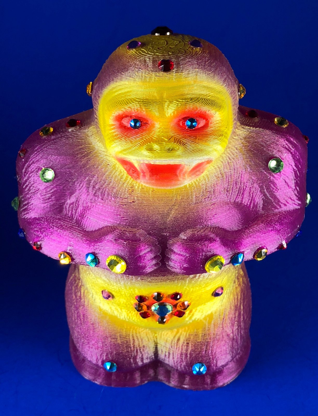 Super squat Ape with 44 rhinestones and a giant eyeball on his back