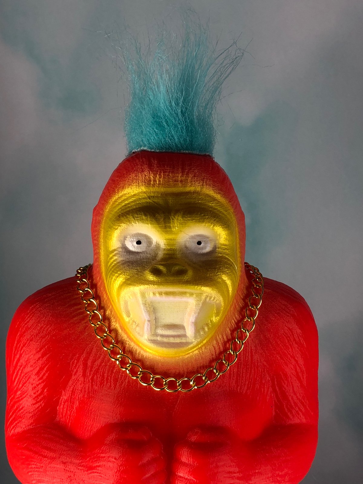 Hair Ape, Fluorescent Red