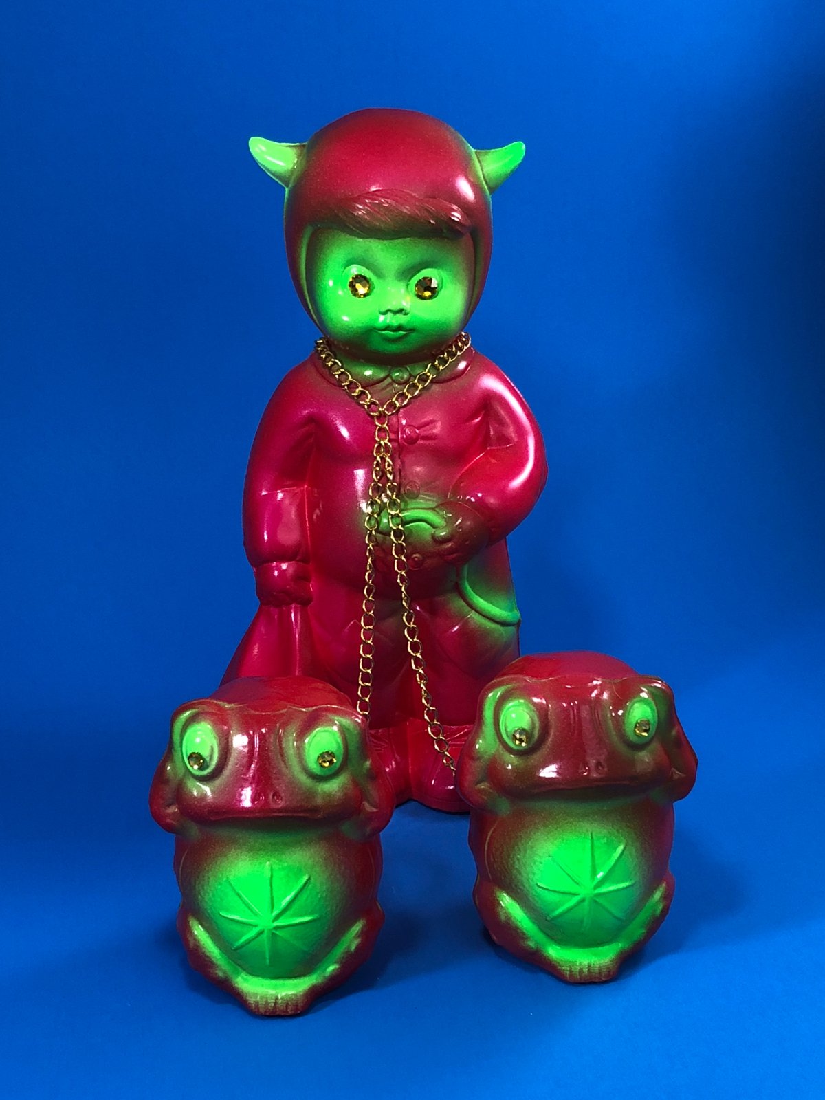 Satan Worshipper Chained to Frogs