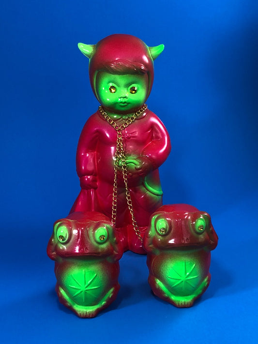 Satan Worshipper Chained to Frogs