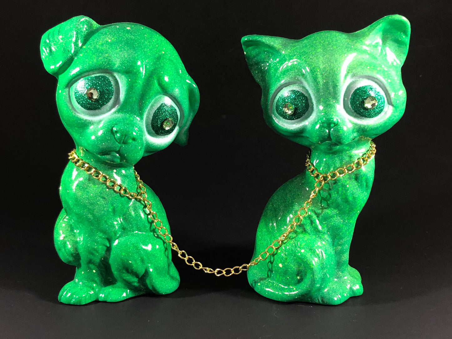 RGB Sad Dog and Sad Cat (Green)